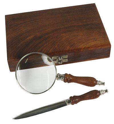 Magnifying Glass & Letter Opener With Box - Click Image to Close